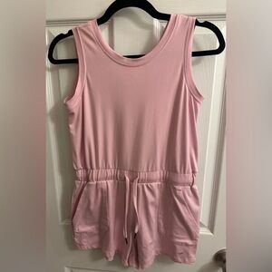 Freely Girls XL Pink Sleeveless Tank Shorts Romper One piece Jumpsuit Summer